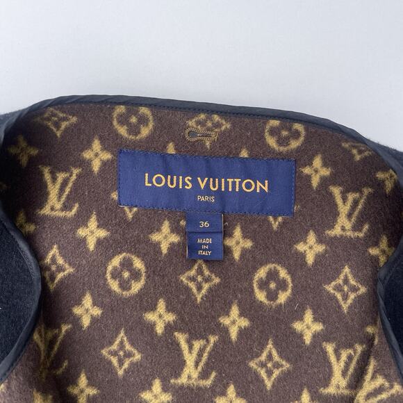 Louis Vuitton monogram And Black Men’s Vest Inner Jacket Layer Wool Size 36 - Picture 5 of 10